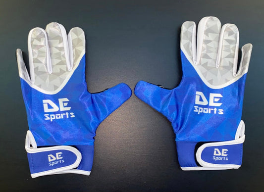 Royal Blue & White Geometric Gloves